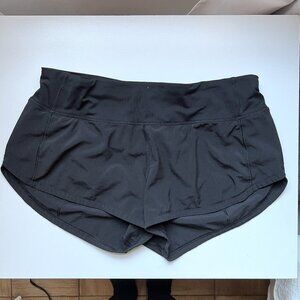 Lululemon Speed Up Low-Rise Lined Short 2.5" Black Size: 4